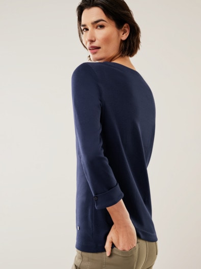Baumwollshirt Softrib Marine