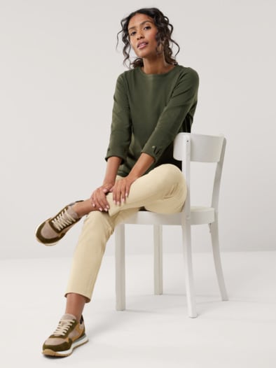 Baumwollshirt Softrib Oliv
