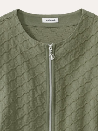 Baumwolljacke Strukturmuster Khaki