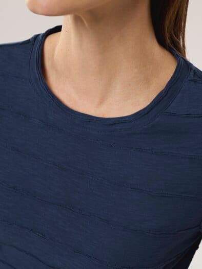 Baumwollshirt Streifenstruktur LA Marine