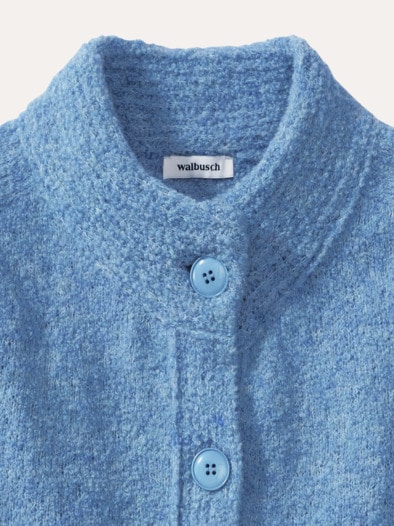 Baby Alpaka Strickjacke Jeansblau