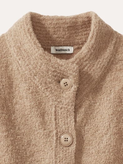 Baby Alpaka Strickjacke Sand