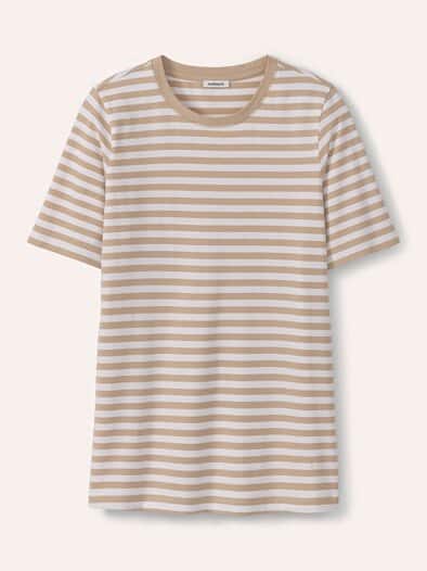 Baumwoll Ringelshirt Sand