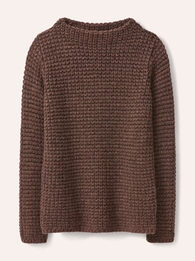 Pullover in Grobstrickoptik Kastanie