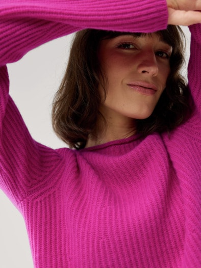 Cashmere Pullover 100 Prozent Fuchsia