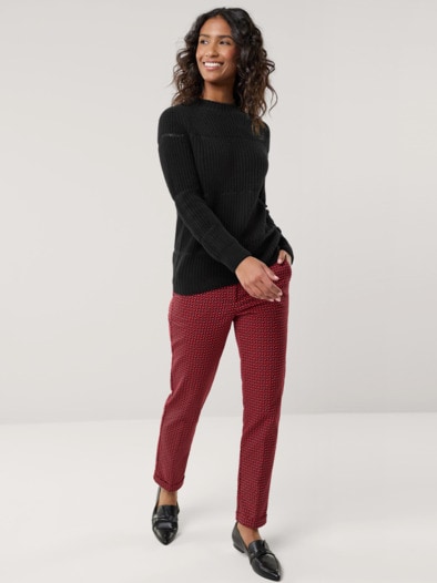 Pullover Paillettenstreifen Schwarz