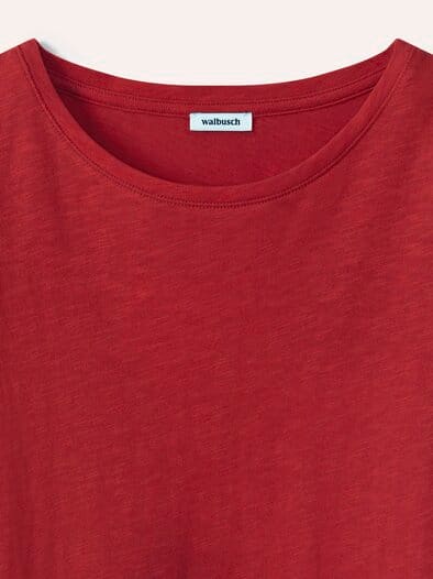 Baumwollshirt aus Flammengarn Signalrot