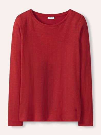 Baumwollshirt aus Flammengarn Signalrot