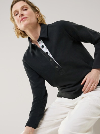 Edeljersey Polo Schwarz