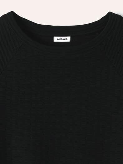 Sweatshirt mit Struktur Schwarz