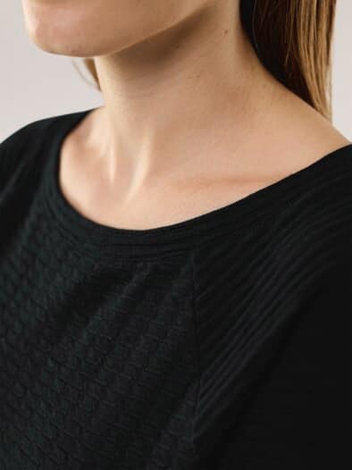 Sweatshirt mit Struktur Schwarz