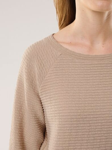Sweatshirt mit Struktur Sand