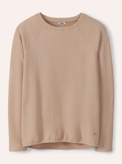 Sweatshirt mit Struktur Sand