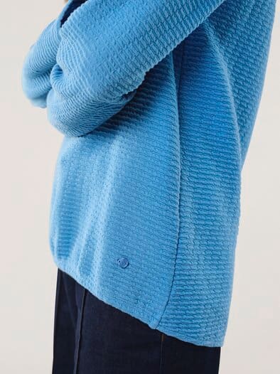 Sweatshirt mit Struktur Jeansblau