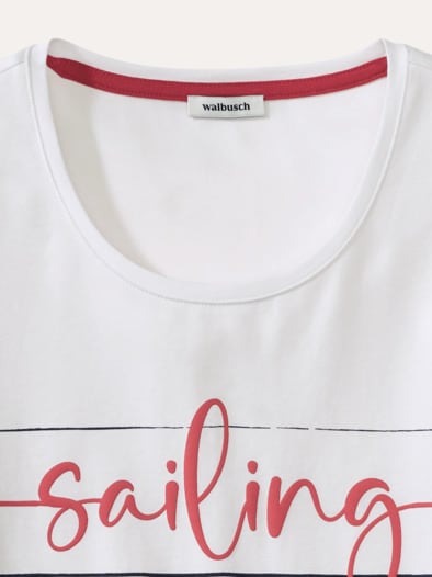 Baumwollshirt Sailing Weiß