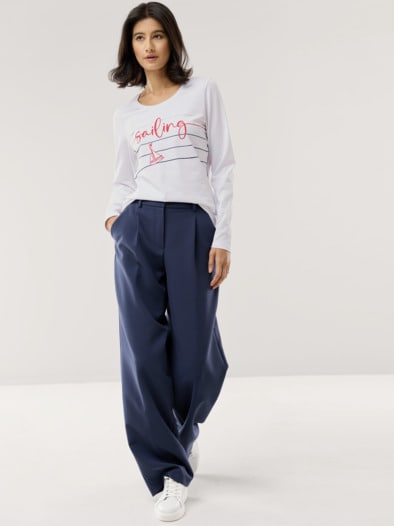 Baumwollshirt Sailing Weiß