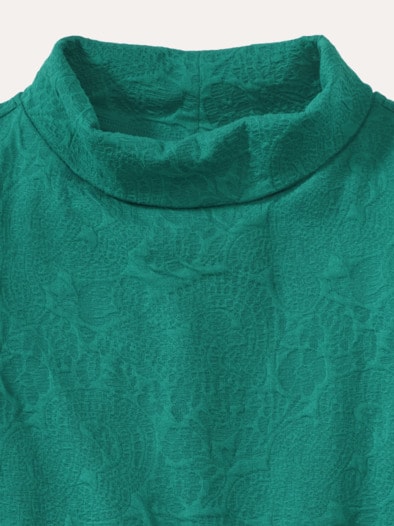 Reliefjacquard Sweatshirt Flaschengrün