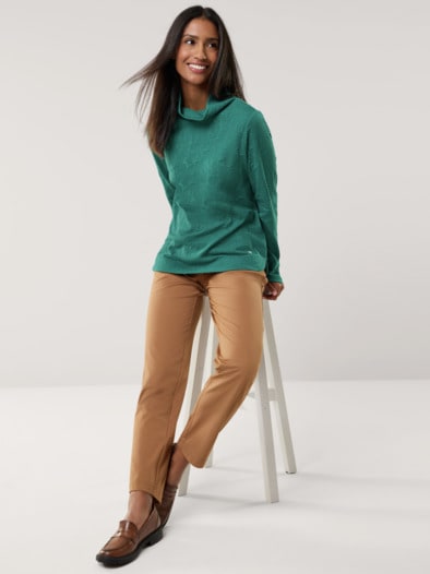 Reliefjacquard Sweatshirt Flaschengrün
