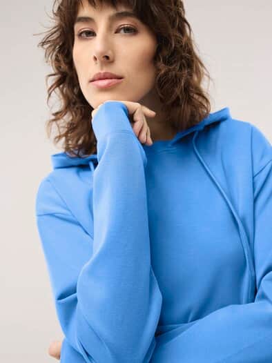 Sweatshirt mit Kapuze Meerblau