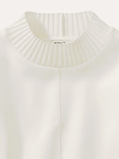 Sweatshirt mit Strick Offwhite
