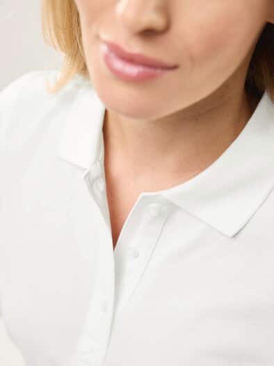 Pimacotton Basic Polo  Halbarm Offwhite