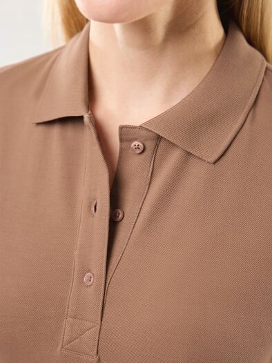 Pimacotton Basic Polo  Halbarm Praline