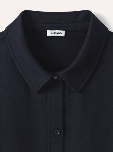 Poloshirt Contrastdetail Nachtblau