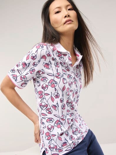 Extraglatt Polo Blume Malve