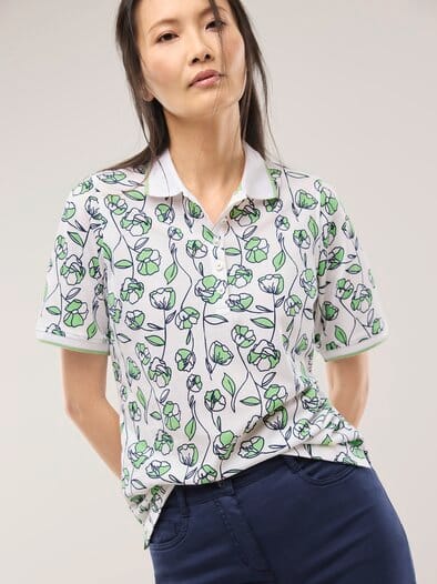 Extraglatt Polo Blume Salbei