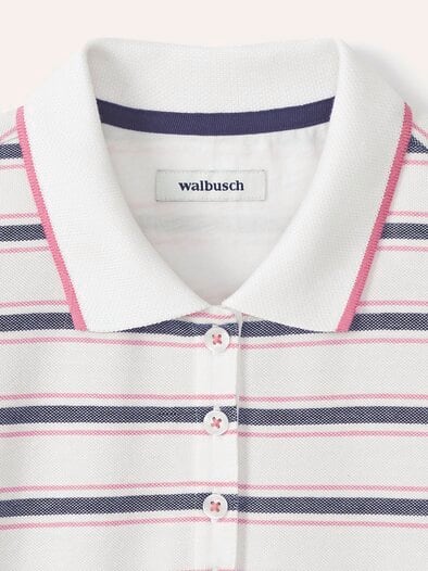 Extraglatt Polo Streifen Malve