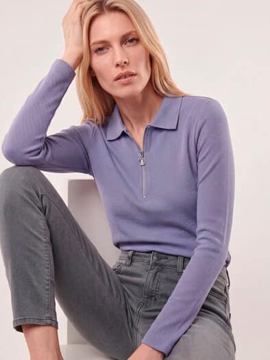 Rippenpolo Zip&Go Soft Mauve