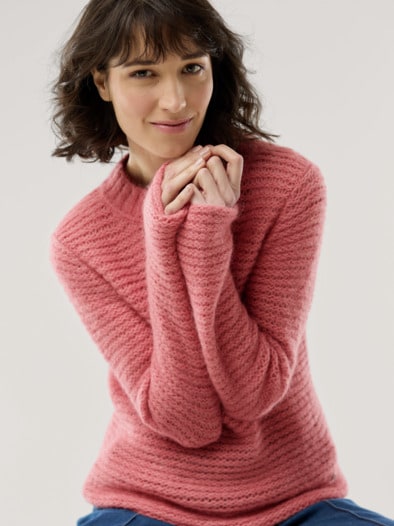 KERO Alpaka-Pullover Rosenholz