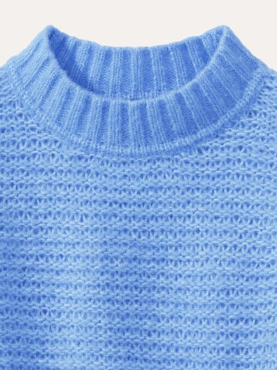 KERO Alpaka-Pullover Jeansblau