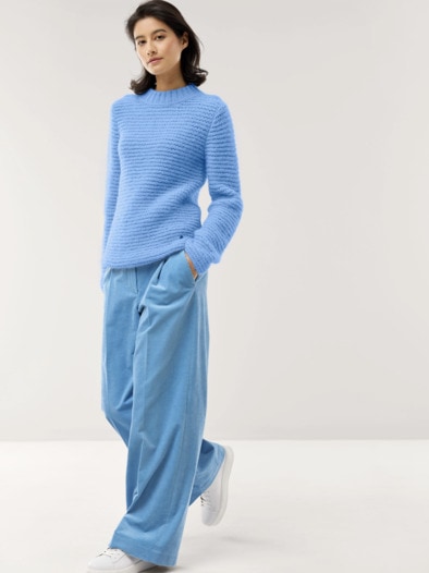 KERO Alpaka-Pullover Jeansblau