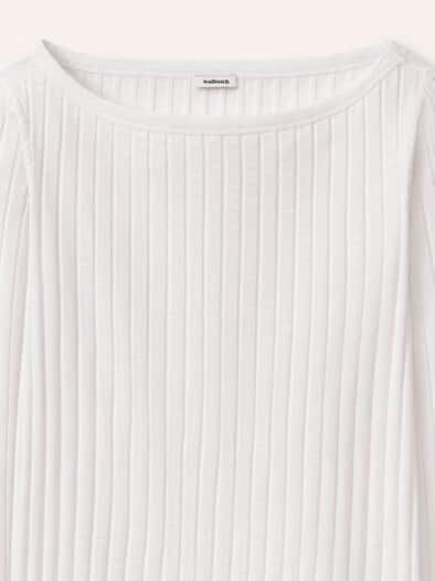 Shirt mit Rippenstruktur LA Offwhite