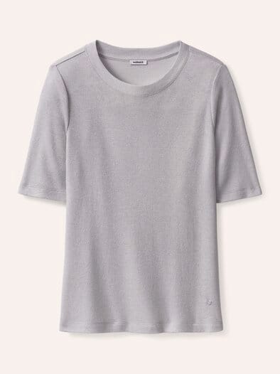 Shirt mit Lurex Silber