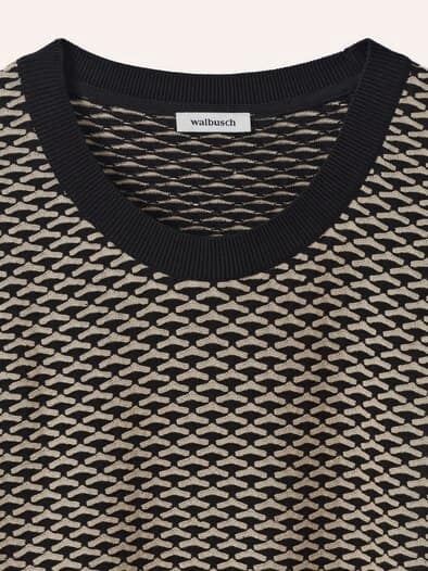 Pullover in Bicolor-Optik Schwarz/Sand