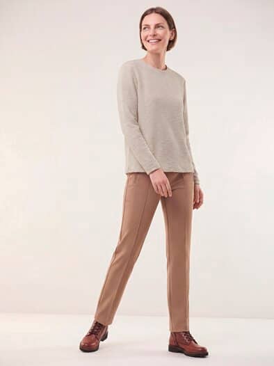 Shirt in Boucleoptik Offwhite