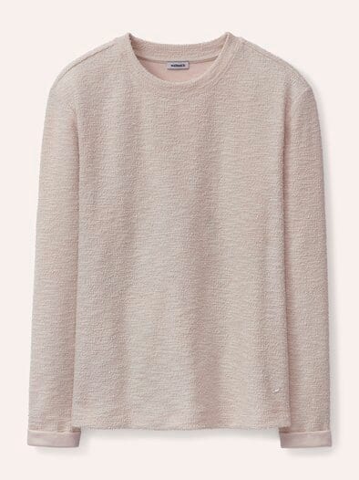 Shirt in Boucleoptik Offwhite