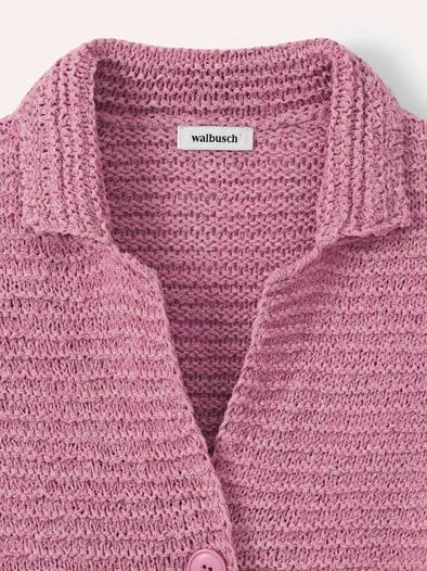 Strickjacke mit Leinen Nelke