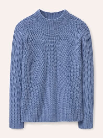 Cashmino Pullover Nahtlos Smokey Blue