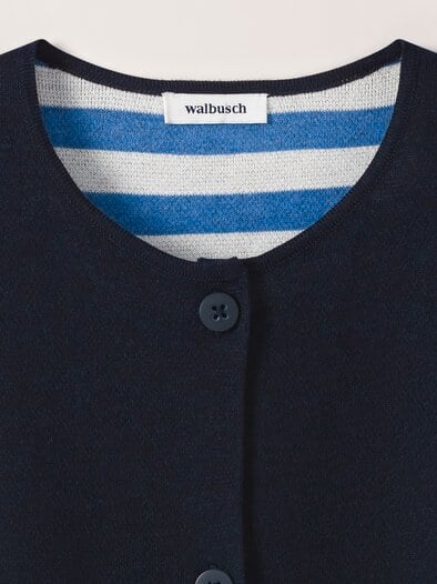 Doubleface Strickjacke Marine