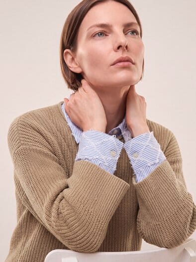 Pullover mit Kimonoärmel Praline