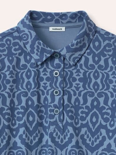 Thermo Winterpolo Druck Blau