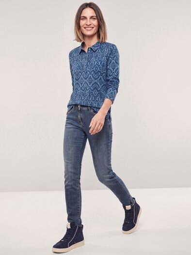 Thermo Winterpolo Druck Blau