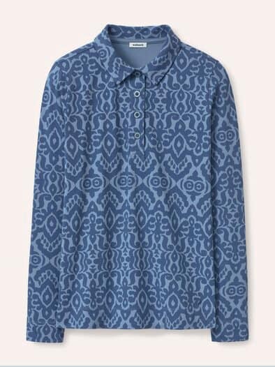 Thermo Winterpolo Druck Blau
