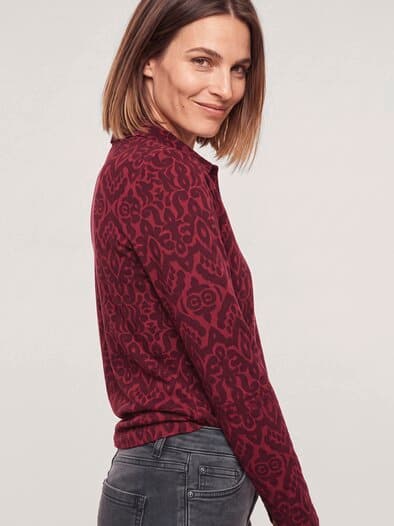 Thermo Winterpolo Druck Merlot