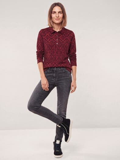 Thermo Winterpolo Druck Merlot