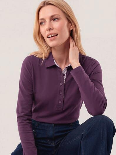 Poloshirt aus Baumwolle Cassis