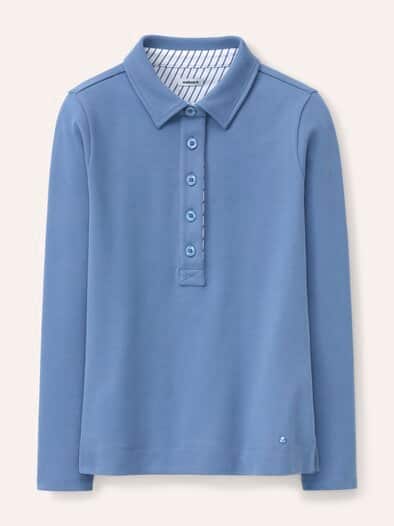 Poloshirt aus Baumwolle Smokey Blue